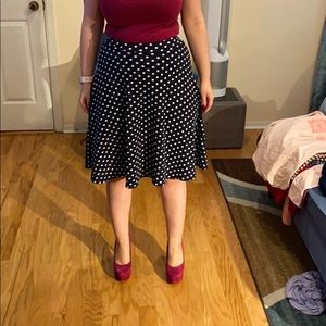 Jasonmaxwell circle skirt in polka dots